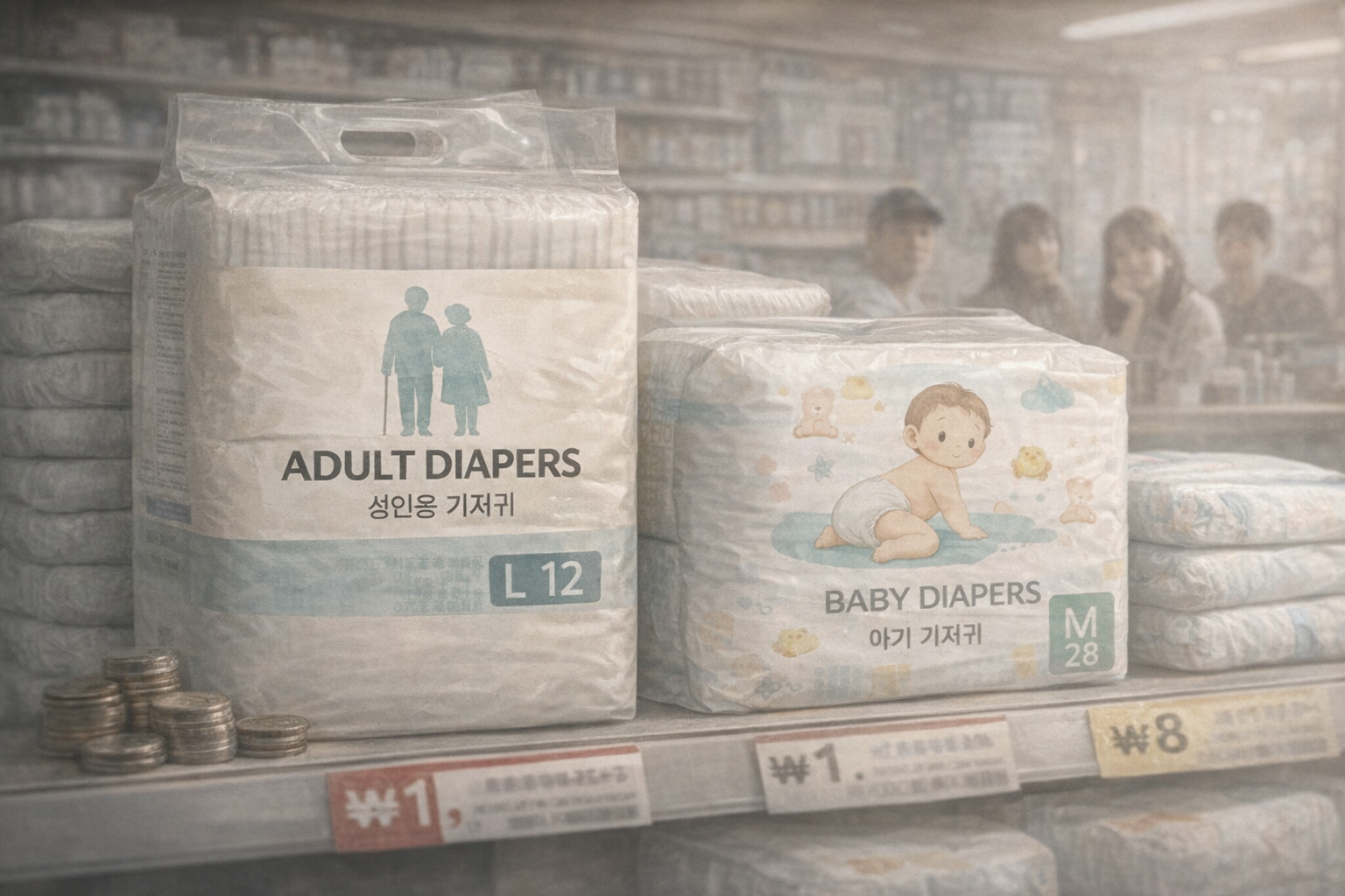 The "Diaper Index" Reality: Adult Diapers Now Outsell Baby Diapers in Korea